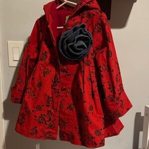 Floral Red Kids Jacket